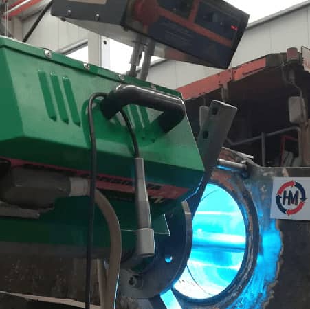 Mobiles Bohrwerk im Einsatz